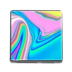 Aurora Color Rainbow Space Blue Sky Purple Yellow Green Pink Red Memory Card Reader (square) by Mariart