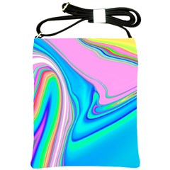 Aurora Color Rainbow Space Blue Sky Purple Yellow Green Pink Red Shoulder Sling Bags by Mariart