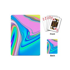 Aurora Color Rainbow Space Blue Sky Purple Yellow Green Pink Red Playing Cards (mini)  by Mariart