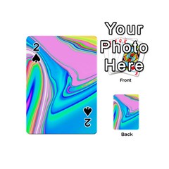 Aurora Color Rainbow Space Blue Sky Purple Yellow Green Pink Red Playing Cards 54 (mini)  by Mariart