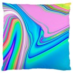 Aurora Color Rainbow Space Blue Sky Purple Yellow Green Pink Red Large Cushion Case (Two Sides) Back