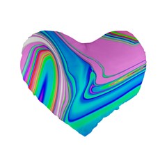 Aurora Color Rainbow Space Blue Sky Purple Yellow Green Pink Red Standard 16  Premium Heart Shape Cushions by Mariart