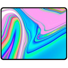 Aurora Color Rainbow Space Blue Sky Purple Yellow Green Pink Red Double Sided Fleece Blanket (medium)  by Mariart