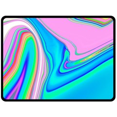 Aurora Color Rainbow Space Blue Sky Purple Yellow Green Pink Red Double Sided Fleece Blanket (large)  by Mariart