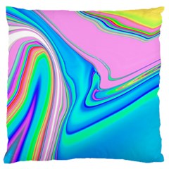 Aurora Color Rainbow Space Blue Sky Purple Yellow Green Pink Red Large Flano Cushion Case (two Sides) by Mariart