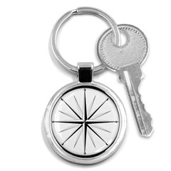 Compase Star Rose Black White Key Chains (round) 