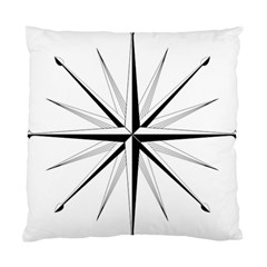 Compase Star Rose Black White Standard Cushion Case (one Side) by Mariart