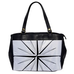 Compase Star Rose Black White Office Handbags by Mariart