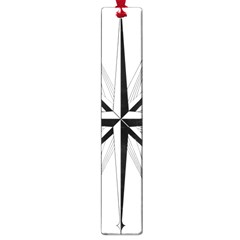 Compase Star Rose Black White Large Book Marks by Mariart