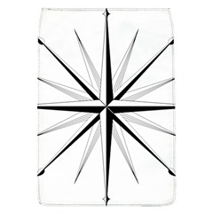 Compase Star Rose Black White Flap Covers (l)  by Mariart