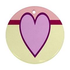 Cute Gender Gendercute Flags Love Heart Line Valentine Ornament (Round)