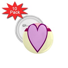 Cute Gender Gendercute Flags Love Heart Line Valentine 1.75  Buttons (10 pack)