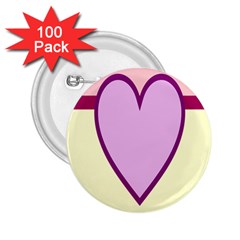 Cute Gender Gendercute Flags Love Heart Line Valentine 2.25  Buttons (100 pack) 