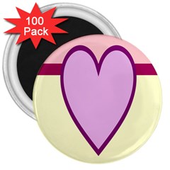 Cute Gender Gendercute Flags Love Heart Line Valentine 3  Magnets (100 Pack) by Mariart