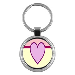 Cute Gender Gendercute Flags Love Heart Line Valentine Key Chains (Round) 