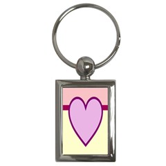 Cute Gender Gendercute Flags Love Heart Line Valentine Key Chains (Rectangle) 