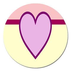 Cute Gender Gendercute Flags Love Heart Line Valentine Magnet 5  (Round)