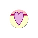 Cute Gender Gendercute Flags Love Heart Line Valentine Golf Ball Marker (4 pack) Front