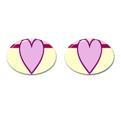 Cute Gender Gendercute Flags Love Heart Line Valentine Cufflinks (Oval)