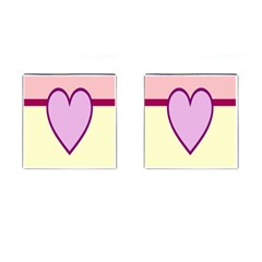 Cute Gender Gendercute Flags Love Heart Line Valentine Cufflinks (Square)