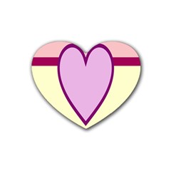 Cute Gender Gendercute Flags Love Heart Line Valentine Rubber Coaster (Heart) 