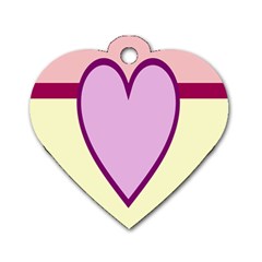 Cute Gender Gendercute Flags Love Heart Line Valentine Dog Tag Heart (One Side)