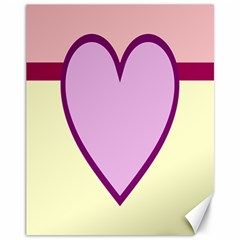 Cute Gender Gendercute Flags Love Heart Line Valentine Canvas 11  x 14  