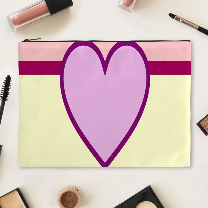 Cute Gender Gendercute Flags Love Heart Line Valentine Cosmetic Bag (XL)