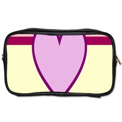 Cute Gender Gendercute Flags Love Heart Line Valentine Toiletries Bags 2-Side