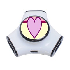 Cute Gender Gendercute Flags Love Heart Line Valentine 3-Port USB Hub