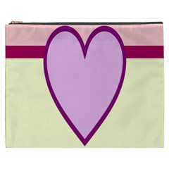 Cute Gender Gendercute Flags Love Heart Line Valentine Cosmetic Bag (XXXL) 