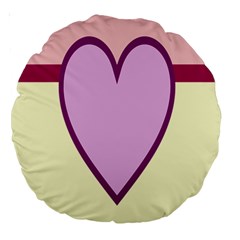 Cute Gender Gendercute Flags Love Heart Line Valentine Large 18  Premium Round Cushions