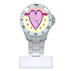 Cute Gender Gendercute Flags Love Heart Line Valentine Plastic Nurses Watch