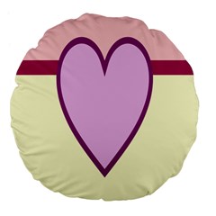 Cute Gender Gendercute Flags Love Heart Line Valentine Large 18  Premium Flano Round Cushions