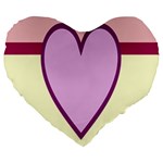 Cute Gender Gendercute Flags Love Heart Line Valentine Large 19  Premium Flano Heart Shape Cushions Front