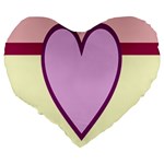 Cute Gender Gendercute Flags Love Heart Line Valentine Large 19  Premium Flano Heart Shape Cushions Back