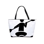 Cropped Kayak Graphic Race Paddle Black Water Sea Wave Beach Shoulder Handbags Front