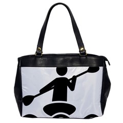 Cropped Kayak Graphic Race Paddle Black Water Sea Wave Beach Office Handbags