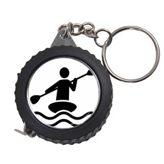 Cropped Kayak Graphic Race Paddle Black Water Sea Wave Beach Measuring Tapes