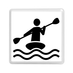 Cropped Kayak Graphic Race Paddle Black Water Sea Wave Beach Memory Card Reader (square)  by Mariart