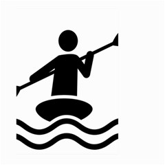 Cropped Kayak Graphic Race Paddle Black Water Sea Wave Beach Large Garden Flag (two Sides) by Mariart