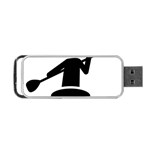 Cropped Kayak Graphic Race Paddle Black Water Sea Wave Beach Portable USB Flash (Two Sides) Front