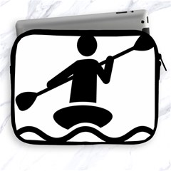 Cropped Kayak Graphic Race Paddle Black Water Sea Wave Beach Apple Ipad 2/3/4 Zipper Cases by Mariart