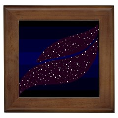 Contigender Flags Star Polka Space Blue Sky Black Brown Framed Tiles by Mariart