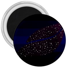 Contigender Flags Star Polka Space Blue Sky Black Brown 3  Magnets by Mariart