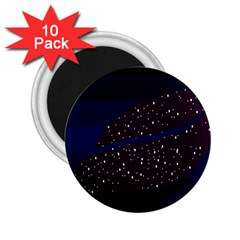 Contigender Flags Star Polka Space Blue Sky Black Brown 2 25  Magnets (10 Pack) 