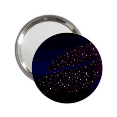 Contigender Flags Star Polka Space Blue Sky Black Brown 2 25  Handbag Mirrors