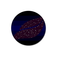 Contigender Flags Star Polka Space Blue Sky Black Brown Magnet 3  (round)