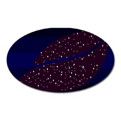 Contigender Flags Star Polka Space Blue Sky Black Brown Oval Magnet