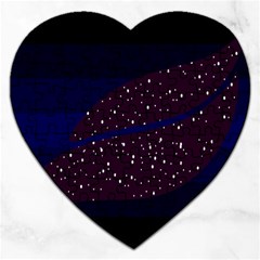 Contigender Flags Star Polka Space Blue Sky Black Brown Jigsaw Puzzle (heart) by Mariart